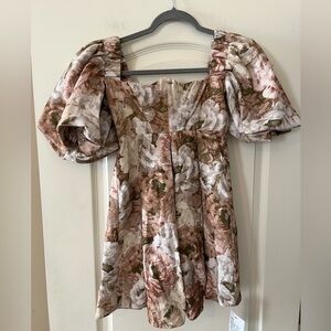 ASOS Design Floral Puff Sleeve Mini Dress Women’s Size 00